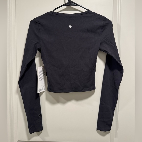 Lululemon Nulu Ribbed Wrap-Front Long-Sleeve Shirt Heart - Picture 3 of 12